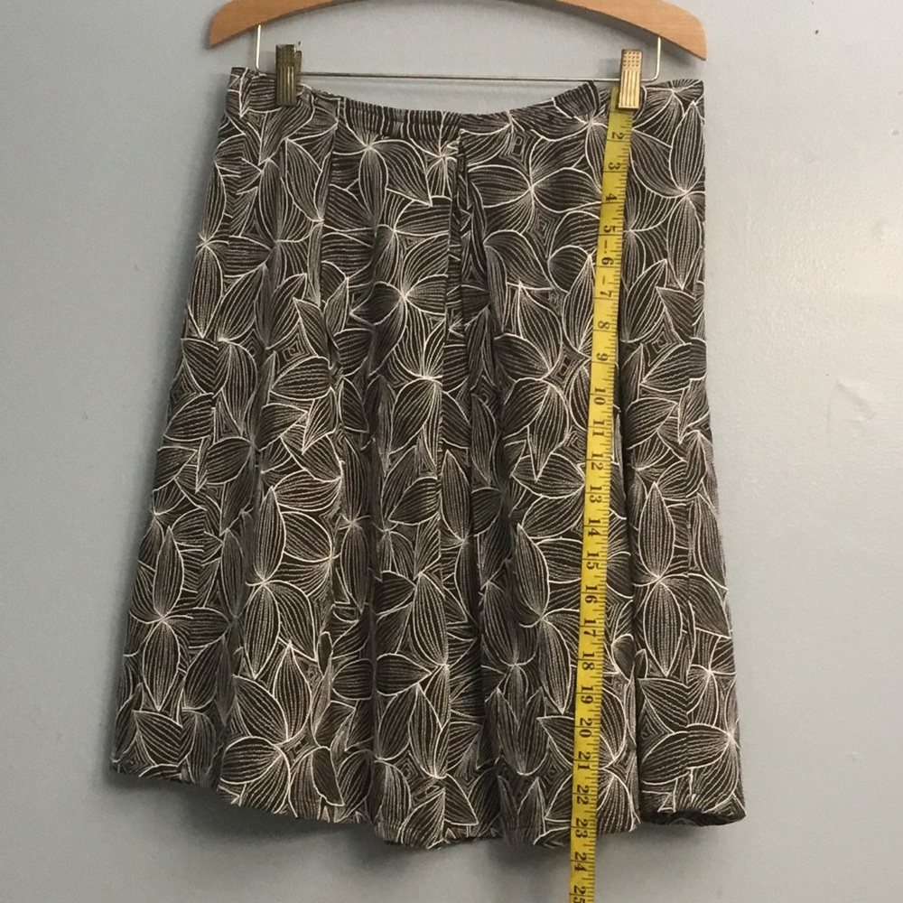 Club Monaco Brown and Tan A-Line Mini Skirt